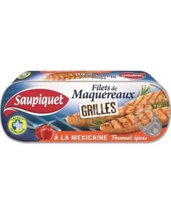 Saupiquet Filets de Maquereaux Grillés à la Méxicaine Finement Epicée 120g (lot de 5)