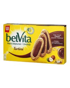 LU BelVita Petit Déjeuner Tartiné Goût Choco Noisette 250g (lot de 6)