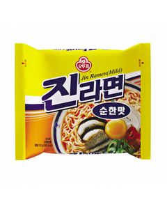 JIN RAMEN Soupe / Nouilles instantanées coréennes légèrement pimentées 120g (ramyun) - Marque Ottogi - 10 sachets