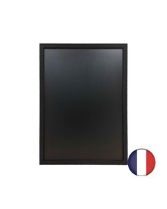 Ardoise murale cadre carré en bois couleur noir dimensions 83 x 63 cm - Fabrication française
