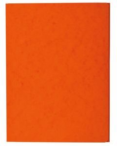 COUTAL Chemise Carte Lustée à rabats format 24 x 32 cm sans élastique Orange