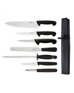 7  couteaux pour débutants avec couteau de cuisinier 26,5 cm - Hygiplas - Inox