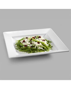 Assiette Carrée en Mélamine Blanc 33,5 à 37,3 cm - Pujadas - 37,3 cm