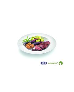 Assiette plate Elegance 26 cm en fibre végétale x 500 Unikeco