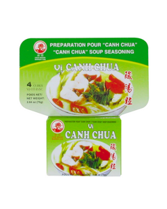 Assaisonnement pour soupe vietnamienne Canh Chua (soupe aigre-douce au poisson) / Épices en cubes / Cube de bouillon - Coq - 75g - 10 boîtes