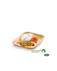 Assiette Biodégradable en Feuille de Palmier 23x22 cm - SDG - Lot de 100 - Feuilles de palmier