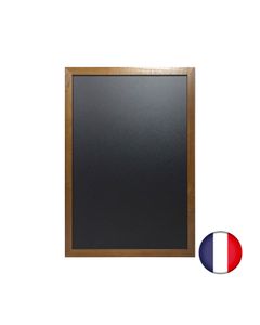 Ardoise murale cadre carré en bois couleur chêne dimensions 63 x 43 cm - Fabrication française