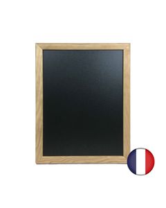 Ardoise murale cadre carré en bois brut dimensions 43 x 33 cm - Fabrication française