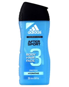 Adidas Douche After Sport 3 en 1 Body Hair Face Protein Hydrating 250ml (lot de 6)