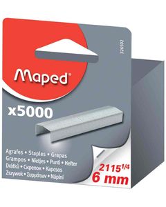 MAPED Boite de 5000 Agrafes SP19 1/4 6 mm zinguées