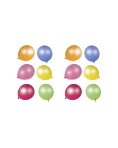 2 Lots de 12 ballons de baudruche colorés pour anniversaire Fackelmann