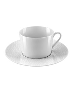 Baghera Blanc - Coffret 6 tasses et soucoupes thé