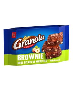 LU Granola L’Original Brownie Gros Éclats de Noisettes Prédécoupé 217g (lot de 6)