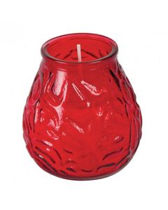 Bougies Vénitiennes Rouges - Lot de 12 - Bolsius -  - Verre et Cire