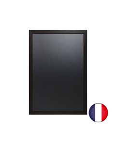 Ardoise murale cadre carré en bois couleur noir dimensions 63 x 43 cm - Fabrication française