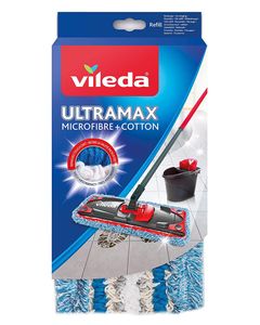 VILEDA Housse UltraMax Microfibre & Cotton pour balai à plat