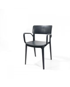 Chaise Wing en Plastique Empilable avec Accoudoirs - Matériel CHR Pro - AnthracitePolypropylène