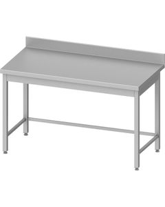 Table Inox de Travail AISI 201 Adossée sans Etagère - Gamme 600 - Stalgast - Acier inoxydable1000x600