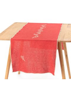 Chemin de table Sacha rouge 150 cm - Amadeus