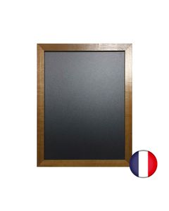 Ardoise murale cadre carré en bois couleur chêne dimensions 43 x 33 cm - Fabrication française
