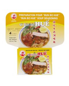 Assaisonnement pour soupe Bun Bo Hue / Épices en cubes - Aide à la préparation du bouillon - 75g - 30 boîtes