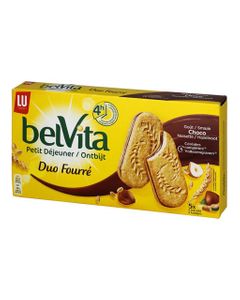 LU BelVita Petit Déjeuner Duo Fourré Goût Choco Noisette 253g (lot de 6)