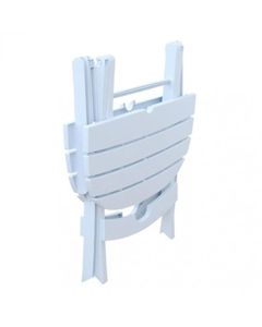 Table de jardin blanche - Pliable - Avec ou sans chaises - 1 table - Blanc - 75