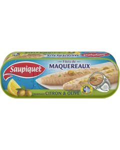 Saupiquet Filets de Maquereaux Citron & Olive 176g (lot de 5)
