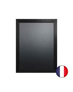 Ardoise murale cadre carré en bois couleur noir dimensions 43 x 33 cm - Fabrication française