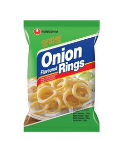 Chips Onion Rings de Corée - Beignets / Rondelles saveur oignon - Marque Nongshim (Corée) - 90G - 4 sachets
