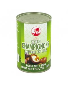 Champignons Shiitake entiers parfumés en conserve - Marque COQ - 284g - 12 boîtes