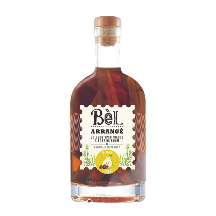 Boisson spiritueuse à base de Rhum Bèl Arrange   Poire Café 32°