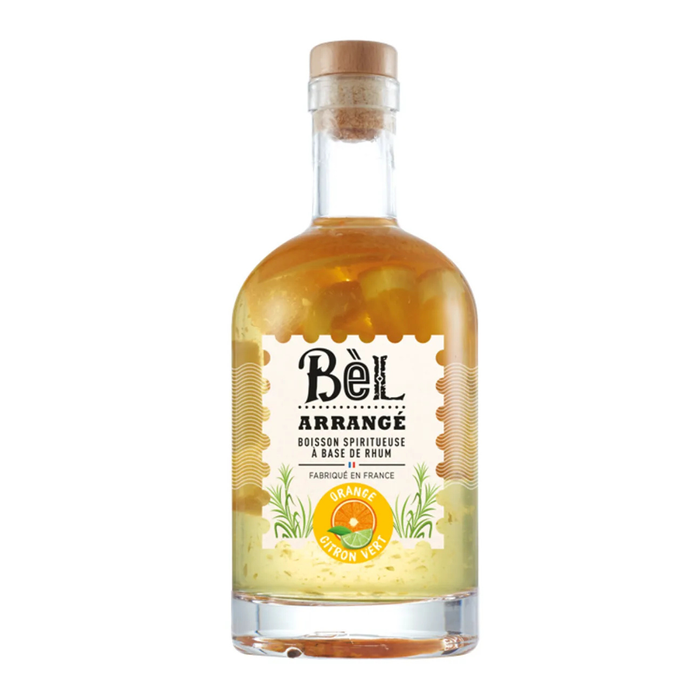 Boisson spiritueuse à base de Rhum Bèl Arrange   Orange Citron vert 32°