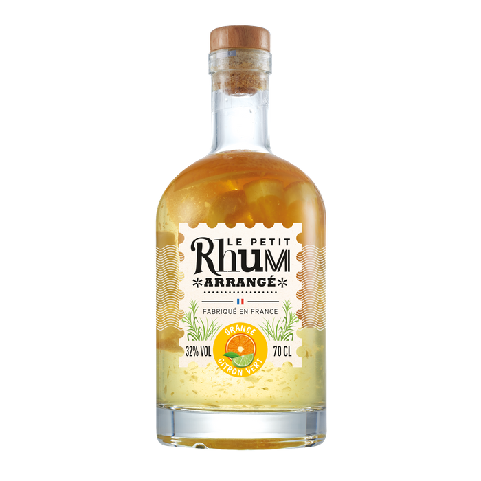 Boisson spiritueuse à base de Rhum Petit Rhum Arrange   Orange Citron vert 32°