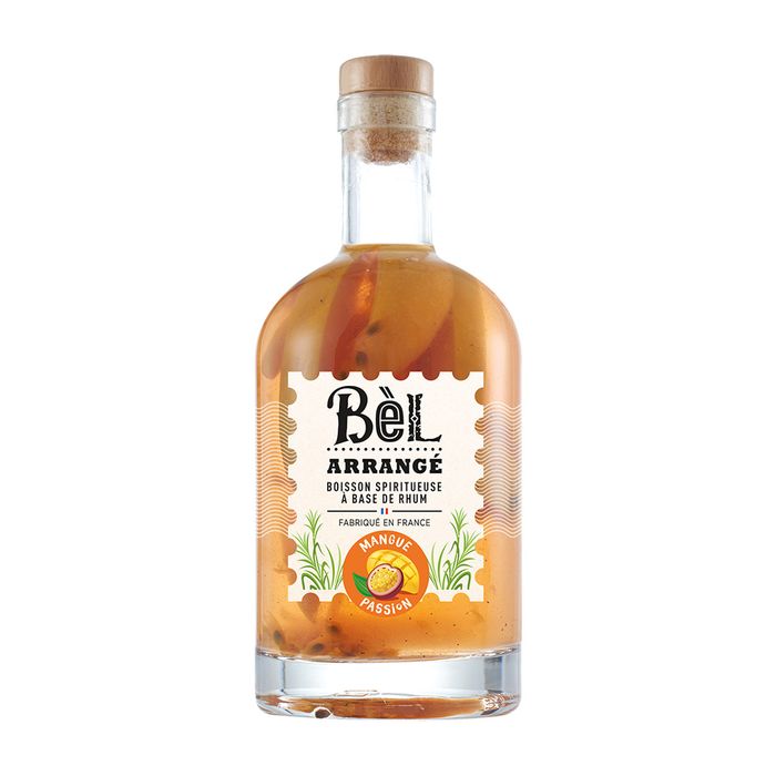 Boisson spiritueuse à base de Rhum Bèl Arrange   Mangue Passion 32°