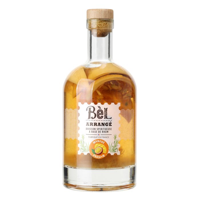 Boisson spiritueuse à base de Rhum Bèl Arrange   Mangue Passion 32°