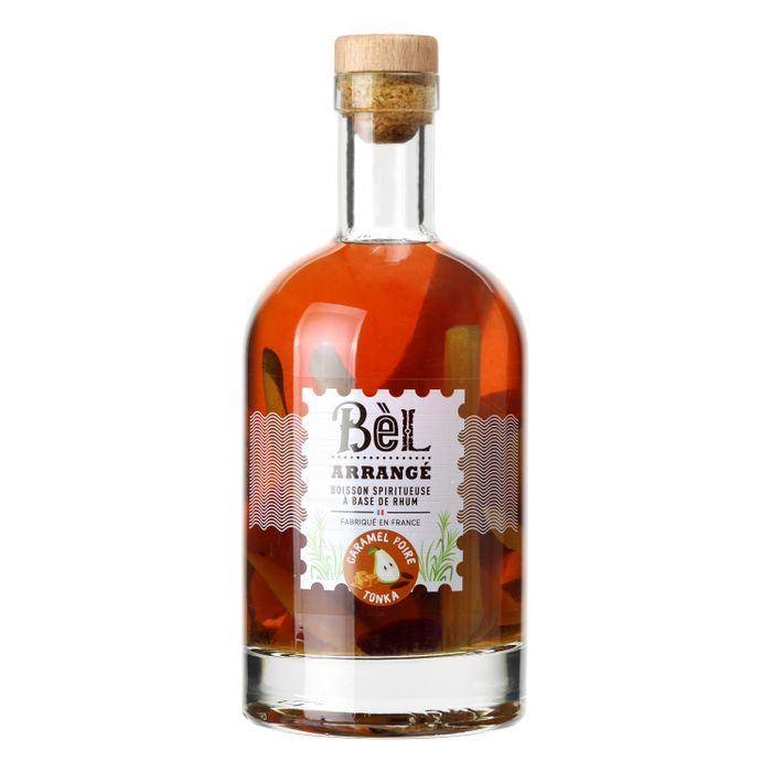 Boisson spiritueuse à base de Rhum Bèl Arrange   Caramel Poire Tonka 32°