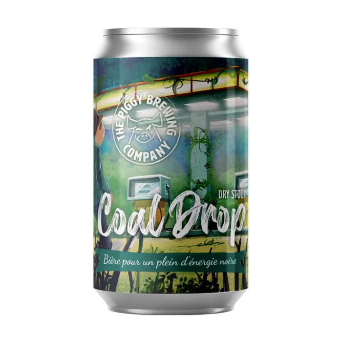 Bière Stout Piggy Coal Drop Noire 5°