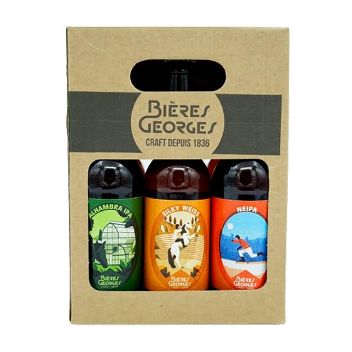Bière Georges Coffret A Partager Neipa Ipa Silky Weiss Blonde 5.3°