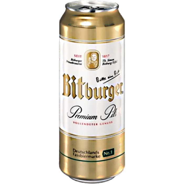 Bière Pilsner Bitburger Pils Blonde 4.8°
