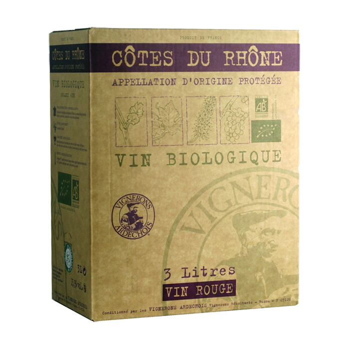 AOP Côtes du Rhône Rouge Vignerons Ardechois   Bio