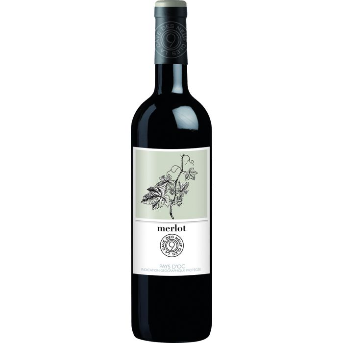 IGP Pays d'Oc Rouge La Cave des 9 Clés Merlot