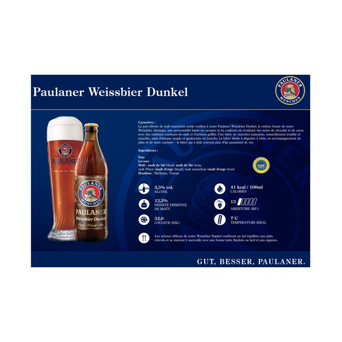 Bière Wheat Beer Paulaner   Caramel Brune 5.3°