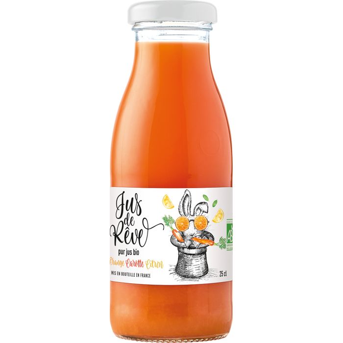Pur jus de fruits Jus de Rêve   Ace Orange Carotte Citron Bio