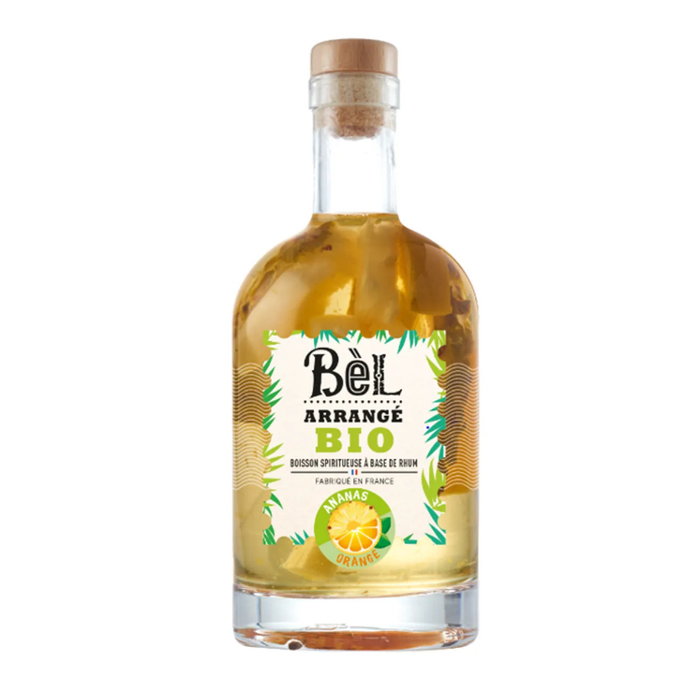 Boisson spiritueuse à base de Rhum Bèl Arrange   Orange Ananas 21° Bio