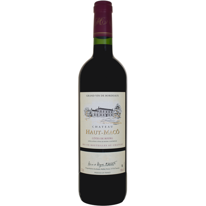 AOP Côtes de Bourg Rouge Château Haut-Macô