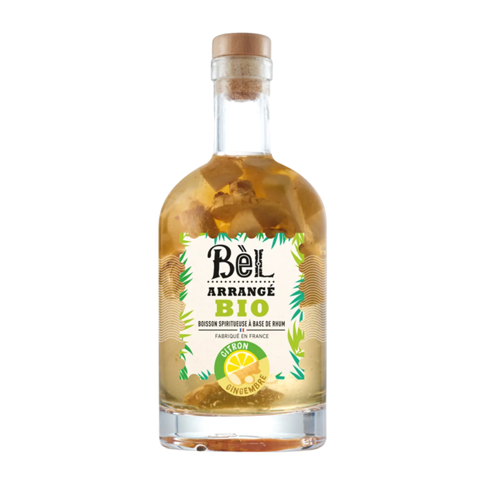 Boisson spiritueuse à base de Rhum Bèl Arrange   Citron Gingembre 21° Bio