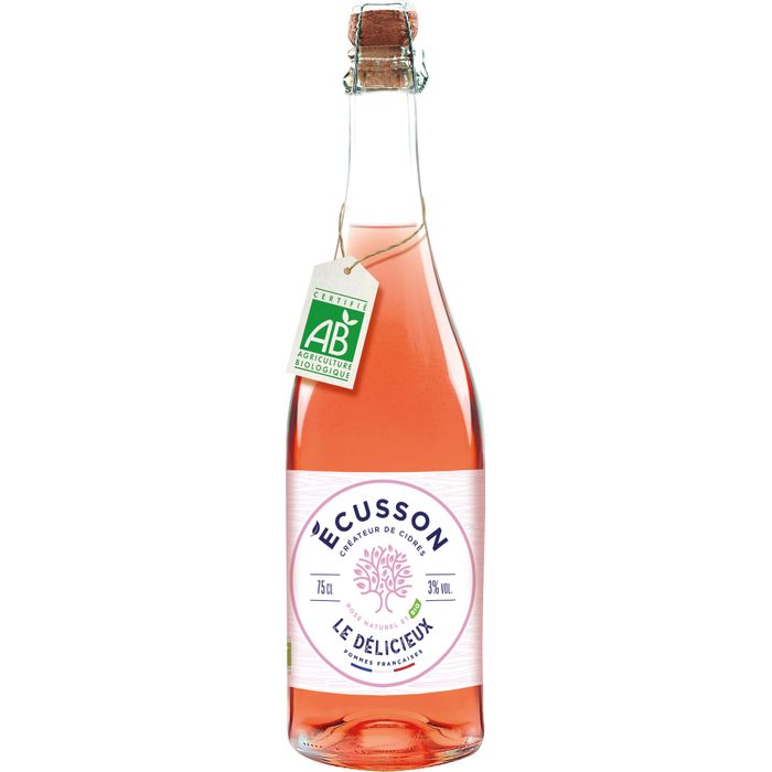 Cidre doux Ecusson Rose Le Delicieux Bio 3°