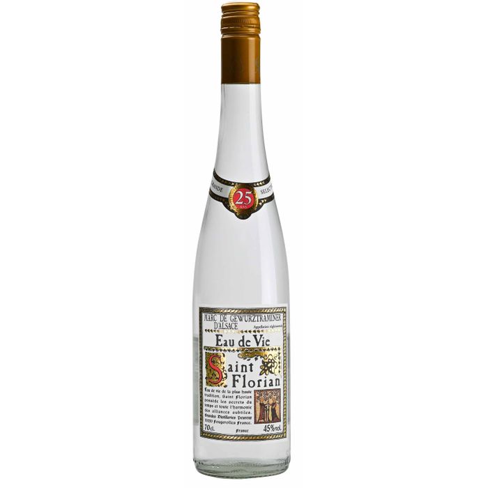 Eau-de-vie de Marc St Florian   Marc de Gewurztramin 45°