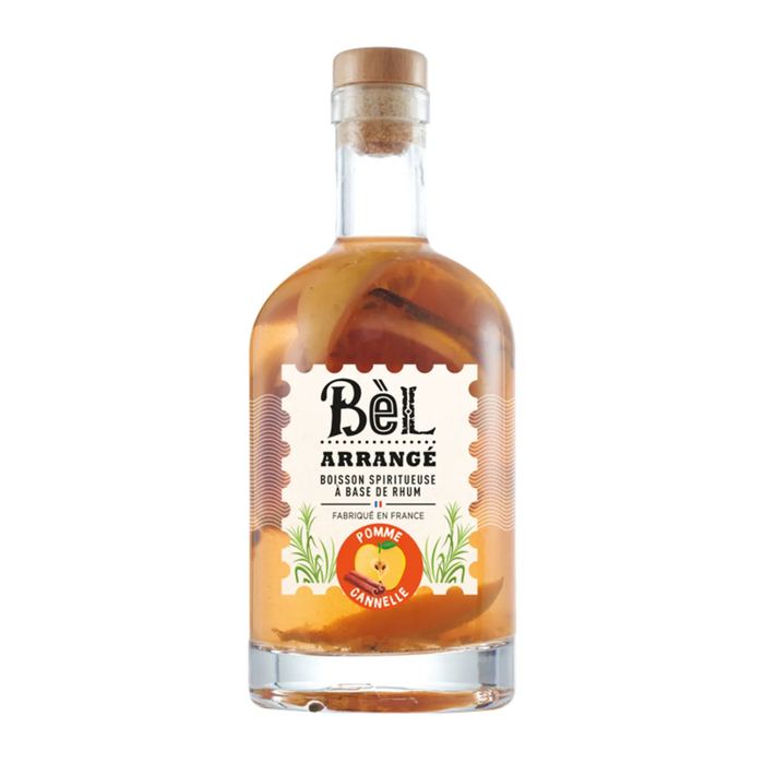 Boisson spiritueuse à base de Rhum Bèl Arrange   Pomme Cannelle 32°